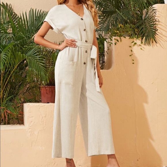 Cream jumpsuit! - Picture 3 of 3